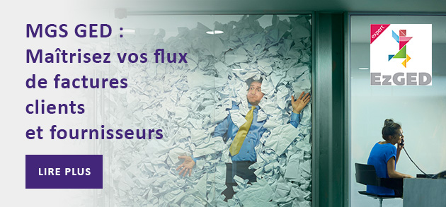 Site MGS page MGS GED MGS GED MAITRISEZ VOS FLUX DE FACTURES CLIENTS ET FOURNISSEURS
MGS : INTEGRATEUR EZGED EXPERT